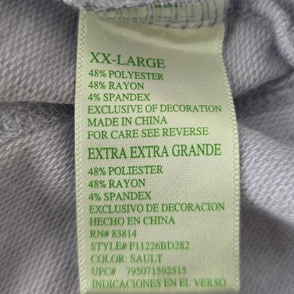 Green Tea Tie Dye Lavender Teal White Women's Soft Winter Sweatshirt XXL - Picture 5 of 5